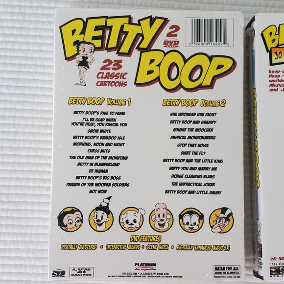 2 Betty Boop DVD's 55 Classic Cartoons Digitally Enhanced Audio 5.1 2007 - Picture 3 of 16